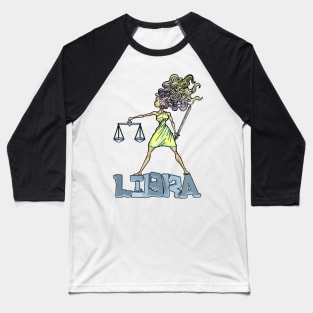 Front and Back Libra Baseball T-Shirt